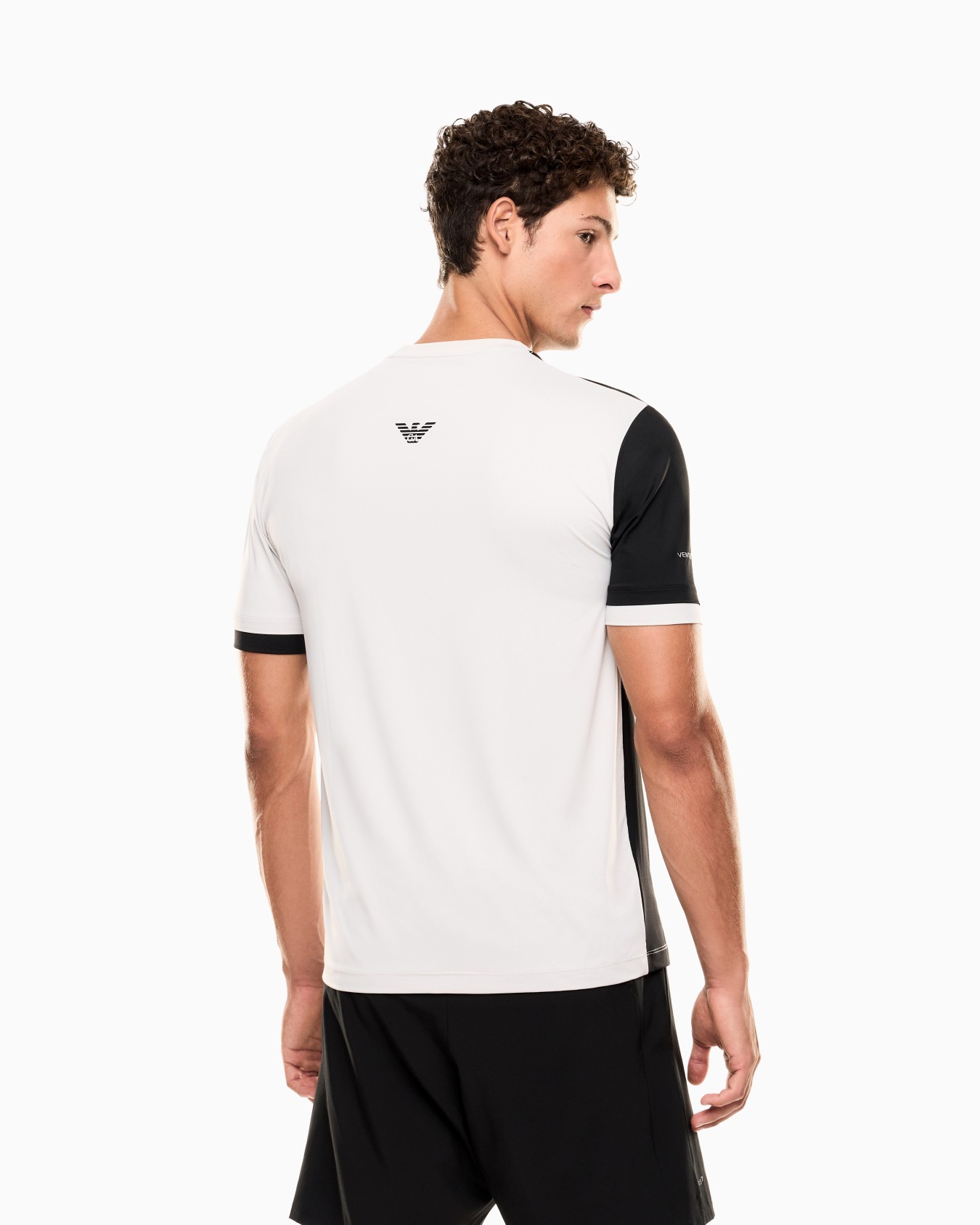 Playera EA7 TENNIS PRO M TEE Blanco/Negro - Imagen 4