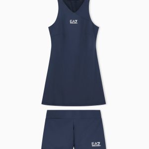 Vestido EA7 Tennis Pro dress in VENTUS7 technical fabric Azul