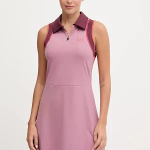 Vestido EA7 TENNIS PRO W FREESTYLE Polo DRESS Bordeaux