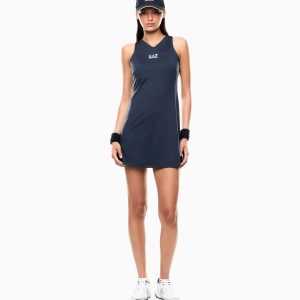 Vestido EA7 Tennis Pro dress in VENTUS7 technical fabric Azul